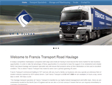 Tablet Screenshot of francistransport.com